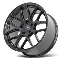 NEW 19 INCH AC FF046 FLOW FORMED ALLOY WHEELS IN SATIN BLACK WITH DEEPER CONCAVE 10" REARS 5x120