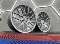 NEW 18 INCH VEEMANN VC359 M359 Y SPOKE ALLOY WHEELS IN QUARTZ SILVER WITH DEEPER CONCAVE 9.5" REARS 5x120
