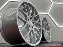 NEW 18 INCH VEEMANN VC359 M359 Y SPOKE ALLOY WHEELS IN QUARTZ SILVER WITH DEEPER CONCAVE 9.5" REARS 5x120