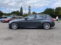 NEW 18 INCH VEEMANN VC359 M359 Y SPOKE ALLOY WHEELS IN QUARTZ SILVER WITH DEEPER CONCAVE 9.5" REARS 5x120