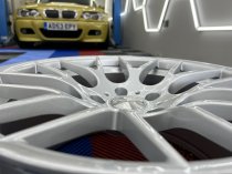 NEW 18 INCH VEEMANN VC359 M359 Y SPOKE ALLOY WHEELS IN QUARTZ SILVER WITH DEEPER CONCAVE 9.5" REARS 5x120