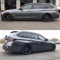 NEW 19 INCH VEEMANN VC632 ALLOY WHEELS IN GLOSS BLACK WITH DEEPER CONCAVE 9.5" REAR 5x120