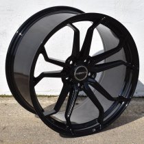 NEW 19 INCH VEEMANN VC632 ALLOY WHEELS IN GLOSS BLACK WITH DEEPER CONCAVE 9.5" REAR 5x120