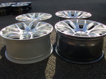 NEW/USED 19 INCH ZITO 935 ALLOY WHEELS IN HYPER SILVER WITH DEEPER CONCAVE 9.5" REARS 5x112
