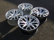 NEW/USED 19 INCH ZITO 935 ALLOY WHEELS IN HYPER SILVER WITH DEEPER CONCAVE 9.5" REARS 5x112