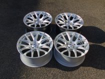 NEW/USED 19 INCH ZITO 935 ALLOY WHEELS IN HYPER SILVER WITH DEEPER CONCAVE 9.5" REARS 5x112