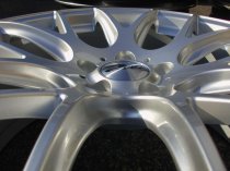 NEW/USED 19 INCH ZITO 935 ALLOY WHEELS IN HYPER SILVER WITH DEEPER CONCAVE 9.5" REARS 5x112