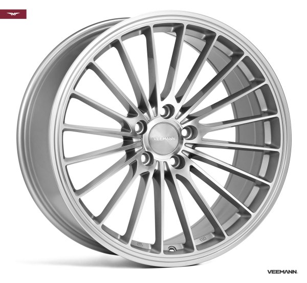 NEW 19 INCH VEEMANN V-FS36 ALLOY WHEELS IN SILVER WITH POLISHED FACE 5x112