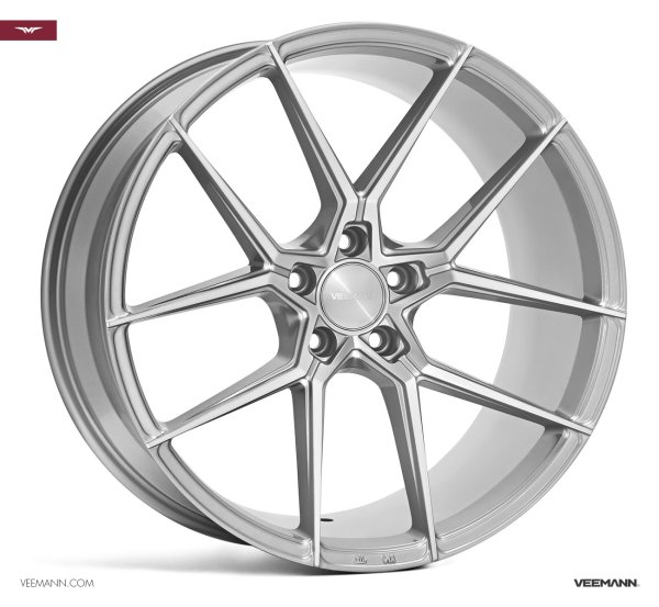 NEW 20" VEEMANN V-FS39 ALLOY WHEELS IN SILVER POL WITH WIDER 10" REAR