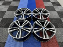 USED 19 INCH GENUINE BMW STYLE 442 F30/31 M DOUBLE SPOKE ALLOY WHEELS,WIDE REAR, FULLY REFURBED 5x120