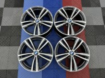 USED 19 INCH GENUINE BMW STYLE 442 F30/31 M DOUBLE SPOKE ALLOY WHEELS,WIDE REAR, FULLY REFURBED 5x120