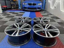 USED 19 INCH GENUINE BMW STYLE 442 F30/31 M DOUBLE SPOKE ALLOY WHEELS,WIDE REAR, FULLY REFURBED 5x120