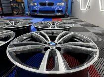 USED 19 INCH GENUINE BMW STYLE 442 F30/31 M DOUBLE SPOKE ALLOY WHEELS,WIDE REAR, FULLY REFURBED 5x120