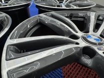 USED 19 INCH GENUINE BMW STYLE 442 F30/31 M DOUBLE SPOKE ALLOY WHEELS,WIDE REAR, FULLY REFURBED 5x120