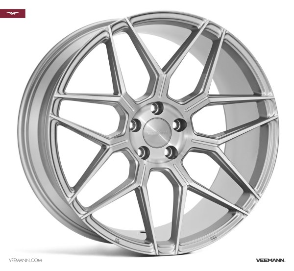 NEW 19" VEEMANN V-FS38 ALLOY WHEELS IN SILVER POLISHED WITH WIDER 9.5" REAR