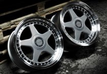 NEW 17" DARE DR-F5 ALLOY WHEELS IN SILVER WITH POLISHED DISH, WIDER 8.5" REAR OPTION 5X100/112