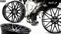 NEW 20" WRATH WF3 FLOW FORMED ALLOY WHEELS IN GLOSS BLACK, WIDER 10" REARS