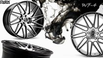 NEW 20 INCH WRATH WF4 FLOW FORMED ALLOY WHEELS IN GLOSS BLACK WITH POLISHED FACE AND DEEPER CONCAVE 10" REARS 5x120