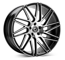 NEW 20" WRATH WF4 FLOW FORMED ALLOY WHEELS IN GLOSS BLACK WITH POLISHED FACE, WIDER 10" REARS