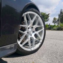 NEW 20 INCH VEEMANN V-FS38 ALLOY WHEELS IN SILVER MACHINED WITH DEEPER CONCAVE 10" REAR 5x120