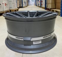NEW 21 INCH VEEMANN V-FS4 ALLOY WHEELS IN GLOSS GRAPHITE WITH DEEPER CONCAVE 10.5" REARS 5x120