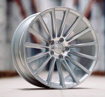 NEW 20 INCH VEEMANN V-FS55 ALLOY WHEELS IN SILVER MACHINED, DEEPER CONCAVE 10" REARS ALL ROUND 5x112