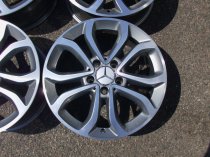USED 17 INCH GENUINE MERCEDES 5 TWIN SPOKE ALLOY WHEELS,FULLY REFURBED , W205 204 C CLASS + FIT A/B CLASS 5x112
