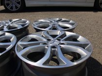 USED 17" GENUINE MERCEDES 5 TWIN SPOKE ALLOY WHEELS,FULLY REFURBED , W205 204 C CLASS + FIT A/B CLASS