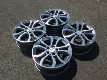 USED 17 INCH GENUINE MERCEDES 5 TWIN SPOKE ALLOY WHEELS,FULLY REFURBED , W205 204 C CLASS + FIT A/B CLASS 5x112