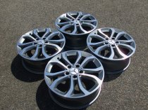 USED 17 INCH GENUINE MERCEDES 5 TWIN SPOKE ALLOY WHEELS,FULLY REFURBED , W205 204 C CLASS + FIT A/B CLASS 5x112