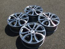 USED 17" GENUINE MERCEDES 5 TWIN SPOKE ALLOY WHEELS,FULLY REFURBED , W205 204 C CLASS + FIT A/B CLASS