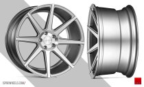 NEW 20 INCH ISPIRI ISR8 ALLY WHEELS IN SATIN SILVER WITH SATIN POLISHED FACE AND DEEPER CONCAVE 10.5" REARS 5x120