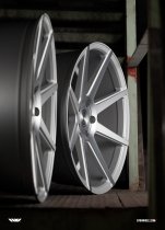 NEW 20 INCH ISPIRI ISR8 ALLY WHEELS IN SATIN SILVER WITH SATIN POLISHED FACE AND DEEPER CONCAVE 10.5" REARS 5x120