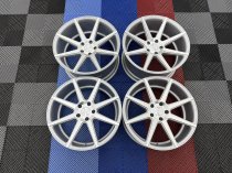 NEW 20 INCH ISPIRI ISR8 ALLY WHEELS IN SATIN SILVER WITH SATIN POLISHED FACE AND DEEPER CONCAVE 10.5" REARS 5x120