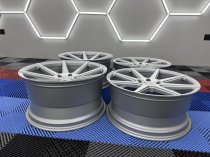 NEW 20 INCH ISPIRI ISR8 ALLY WHEELS IN SATIN SILVER WITH SATIN POLISHED FACE AND DEEPER CONCAVE 10.5" REARS 5x120