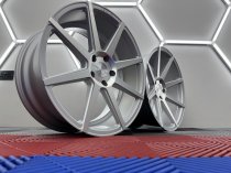 NEW 20 INCH ISPIRI ISR8 ALLY WHEELS IN SATIN SILVER WITH SATIN POLISHED FACE AND DEEPER CONCAVE 10.5" REARS 5x120