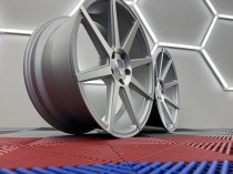 NEW 20 INCH ISPIRI ISR8 ALLY WHEELS IN SATIN SILVER WITH SATIN POLISHED FACE AND DEEPER CONCAVE 10.5" REARS 5x120