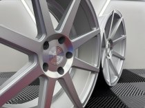 NEW 20 INCH ISPIRI ISR8 ALLY WHEELS IN SATIN SILVER WITH SATIN POLISHED FACE AND DEEPER CONCAVE 10.5" REARS 5x120