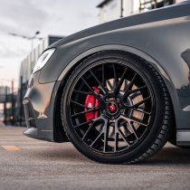 NEW 19 INCH ISPIRI FFP1 ALLOY WHEELS IN CORSA GLOSS BLACK WITH DEEPER CONCAVE 10" REARS 5x120