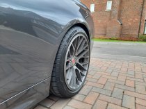 NEW 19 INCH ISPIRI FFP1 ALLOY WHEELS IN CARBON GREY BRUSHED WITH DEEPER CONCAVE 9.5" REAR OPTION 5x112
