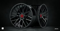 NEW 19" ISPIRI FFP1 ALLOY WHEELS IN CORSA BLACK, DEEPER CONCAVE 9.5" REARS