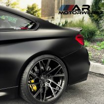 NEW 19" ZITO ZF-X FLOW FORMED ALLOY WHEELS IN GLOSS BLACK WITH POLISHED FACE WITH DEEPER CONCAVE 9.5" REAR