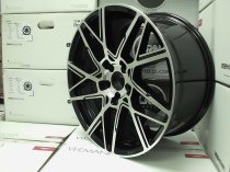 NEW 19 INCH ZITO ZF-X FLOW FORMED ALLOY WHEELS IN GLOSS BLACK WITH POLISHED FACE WITH DEEPER CONCAVE 9.5" REAR 5x120