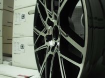 NEW 19 INCH ZITO ZF-X FLOW FORMED ALLOY WHEELS IN GLOSS BLACK WITH POLISHED FACE WITH DEEPER CONCAVE 9.5" REAR 5x120