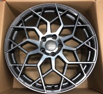 NEW 19 INCH VEEMANN V-FS42 ALLOY WHEELS IN GRAPHITE SMOKE MACHINE WITH DEEPER CONCAVE 9.5" REAR OPTION 5x112