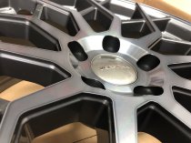 NEW 19 INCH VEEMANN V-FS42 ALLOY WHEELS IN GRAPHITE SMOKE MACHINE WITH DEEPER CONCAVE 9.5" REAR OPTION 5x112