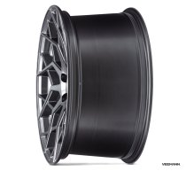NEW 19 INCH VEEMANN V-FS42 ALLOY WHEELS IN GRAPHITE SMOKE MACHINE WITH DEEPER CONCAVE 9.5" REAR OPTION 5x112