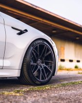 NEW 20 INCH ZITO ZF-X FLOW FORMED ALLOY WHEELS IN GLOSS BLACK WITH POLISHED FACE DEEPER CONCAVE 10" REAR 5x120