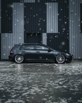 NEW 21 INCH VEEMANN V-FS42 ALLOY WHEELS IN SILVER MACHINED WITH DEEPER CONCAVE 10.5" REARS 5x112