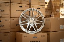 NEW 20 INCH STROM STR3 ALLOY WHEELS IN QUARTZ SILVER WITH DEEPER CONCAVE 10" REAR OPTION 5x120
